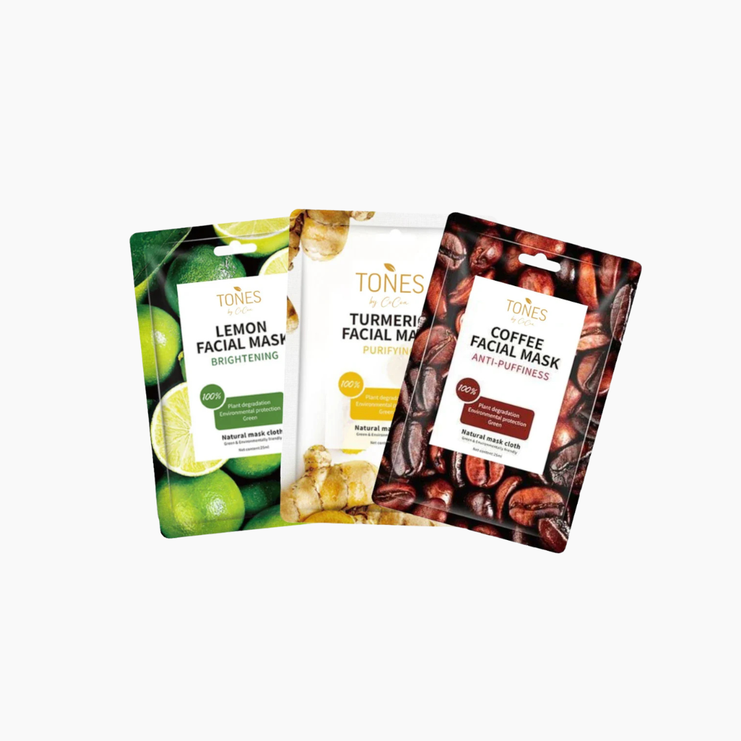 Premium Organic Plant Extract Facial Masks (3 Pack)